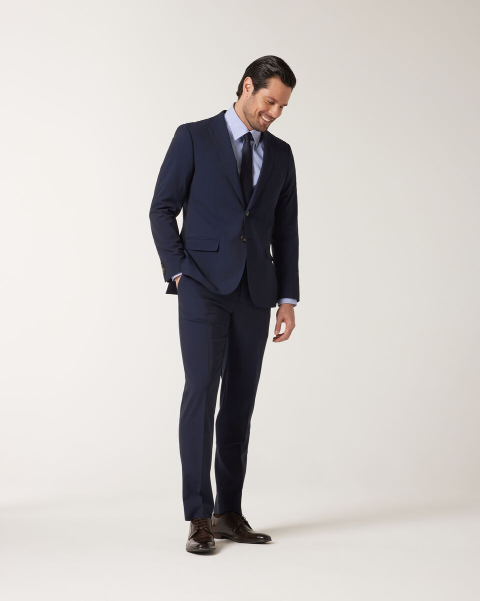 Striped Business Shirt, Blue, hi-res